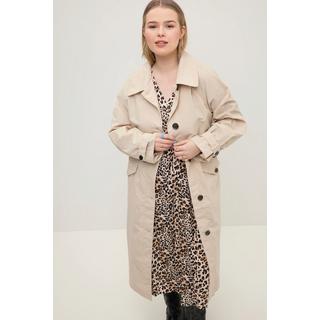 Studio Untold  Trench-coat, oversize, grand col, base arrondie 