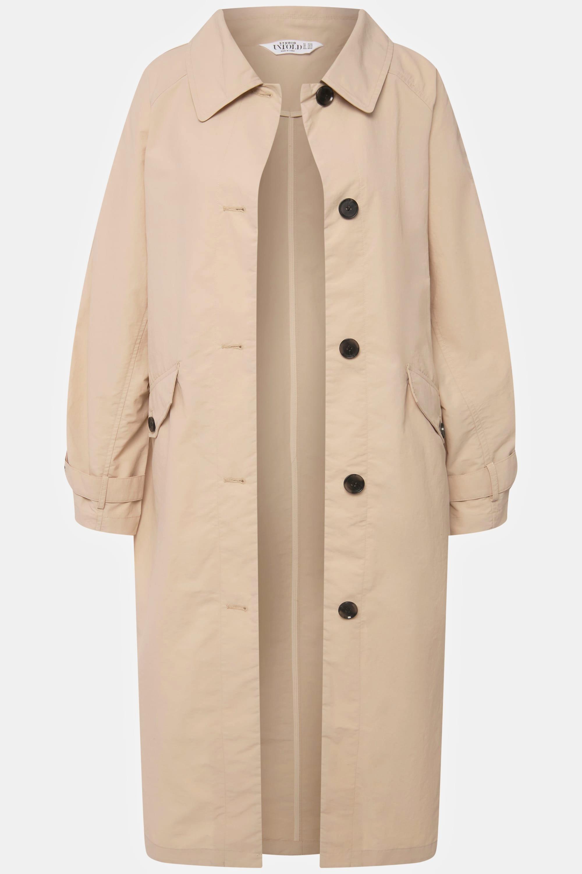 Studio Untold  Trench-coat, oversize, grand col, base arrondie 