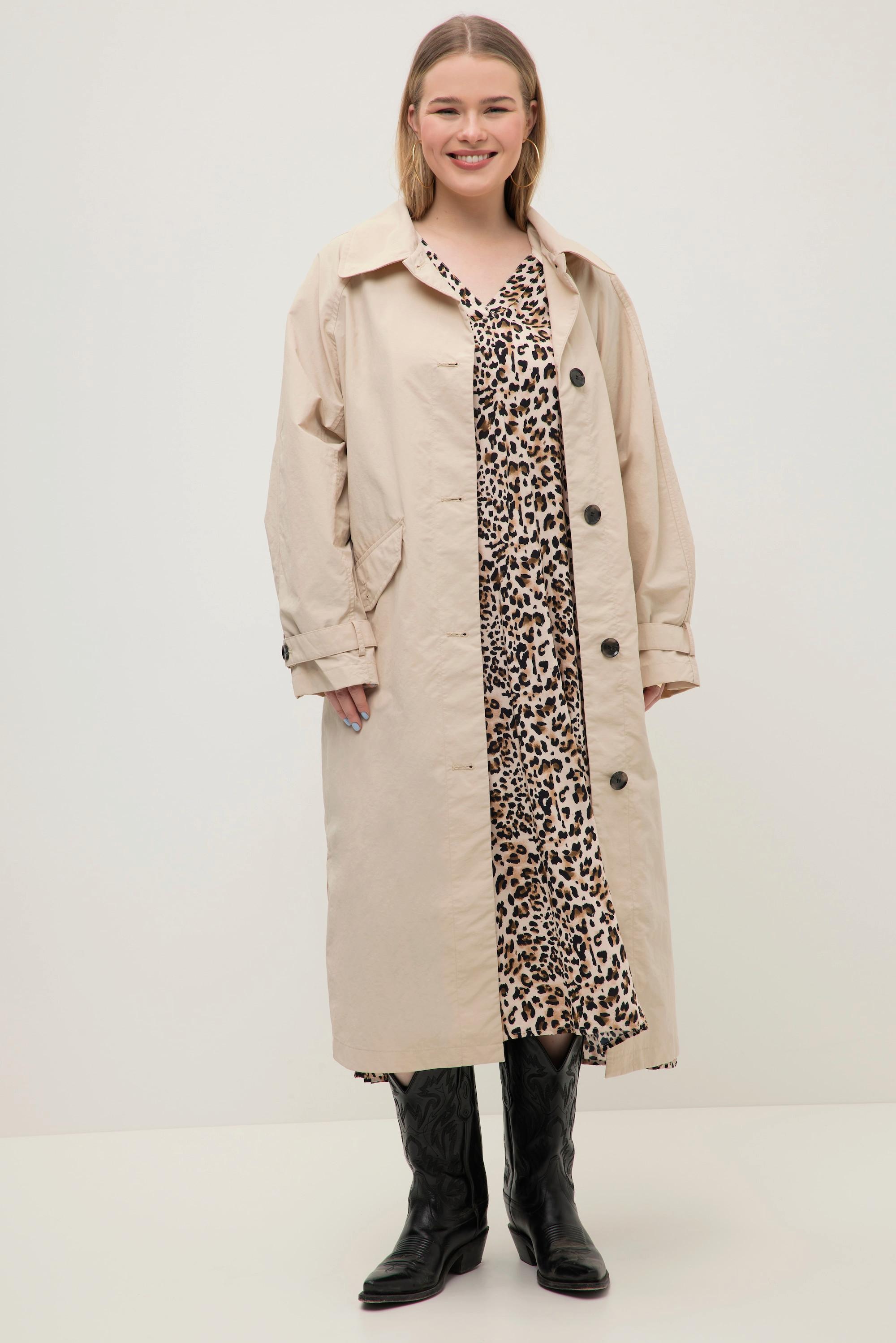 Studio Untold  Trench-coat, oversize, grand col, base arrondie 