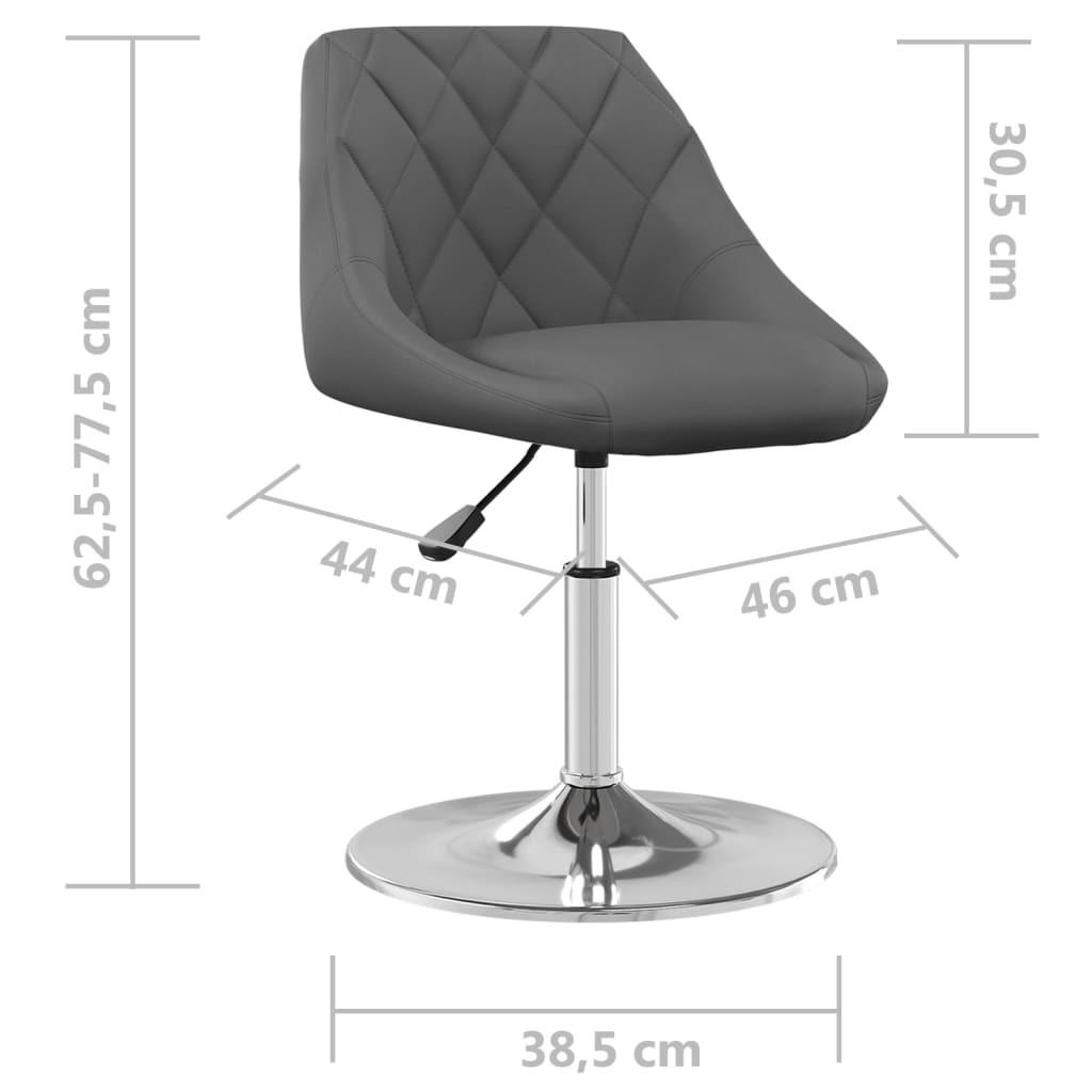 VidaXL Chaise pivotante de salle à manger velours  