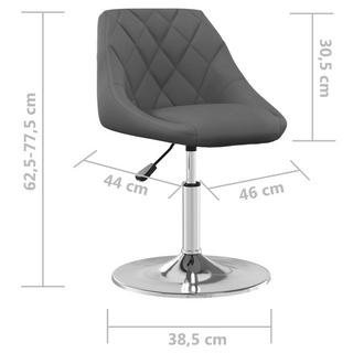 VidaXL Chaise pivotante de salle à manger velours  