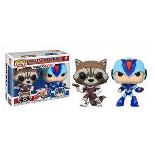 Funko  POP - Marvel - Divers - 2 - Rocket & MegaMan X 