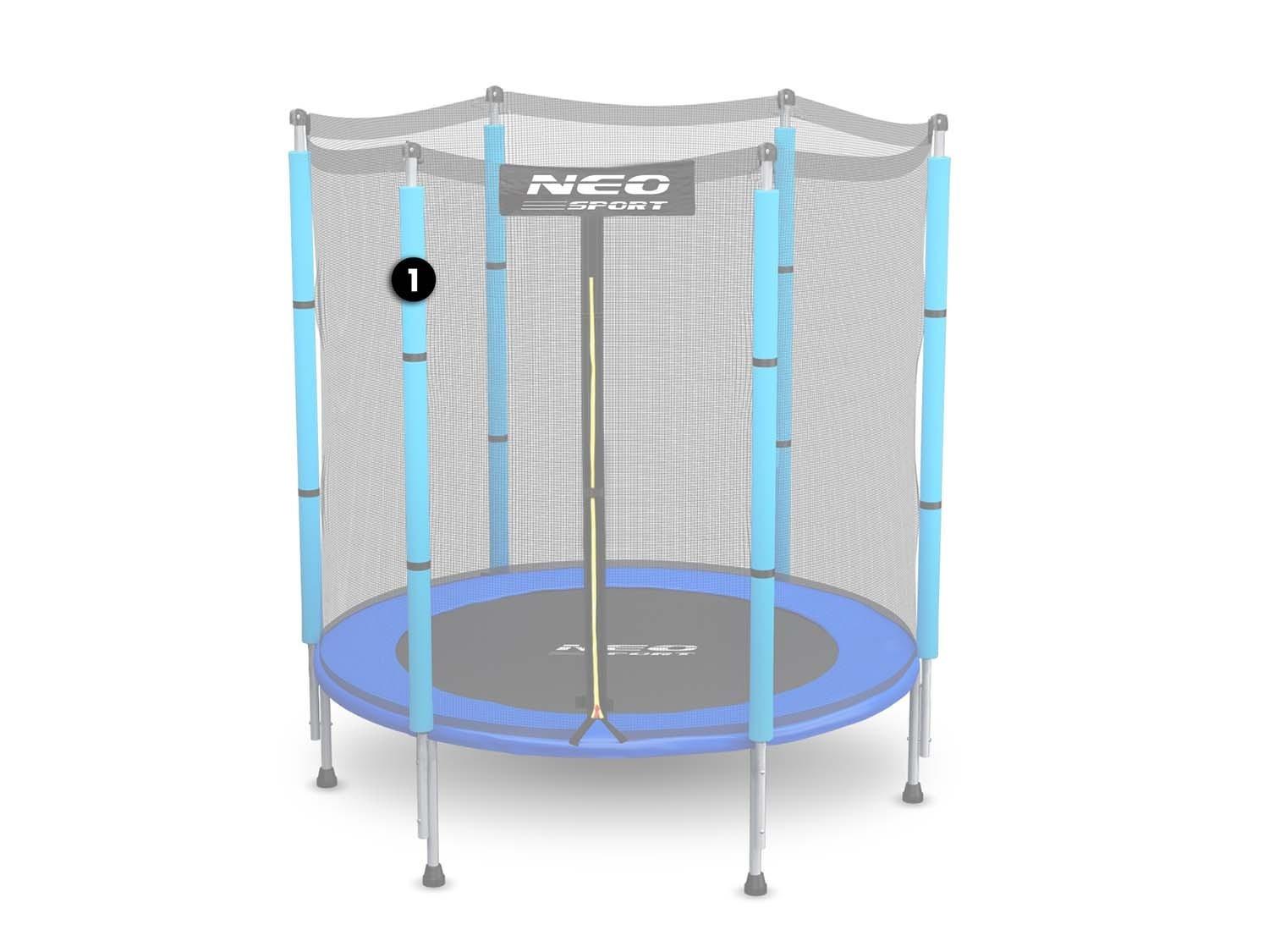 B2X Poteau supérieur de trampoline avec filet de protection extérieur 4,5 pi Bleu Neo-Sport  