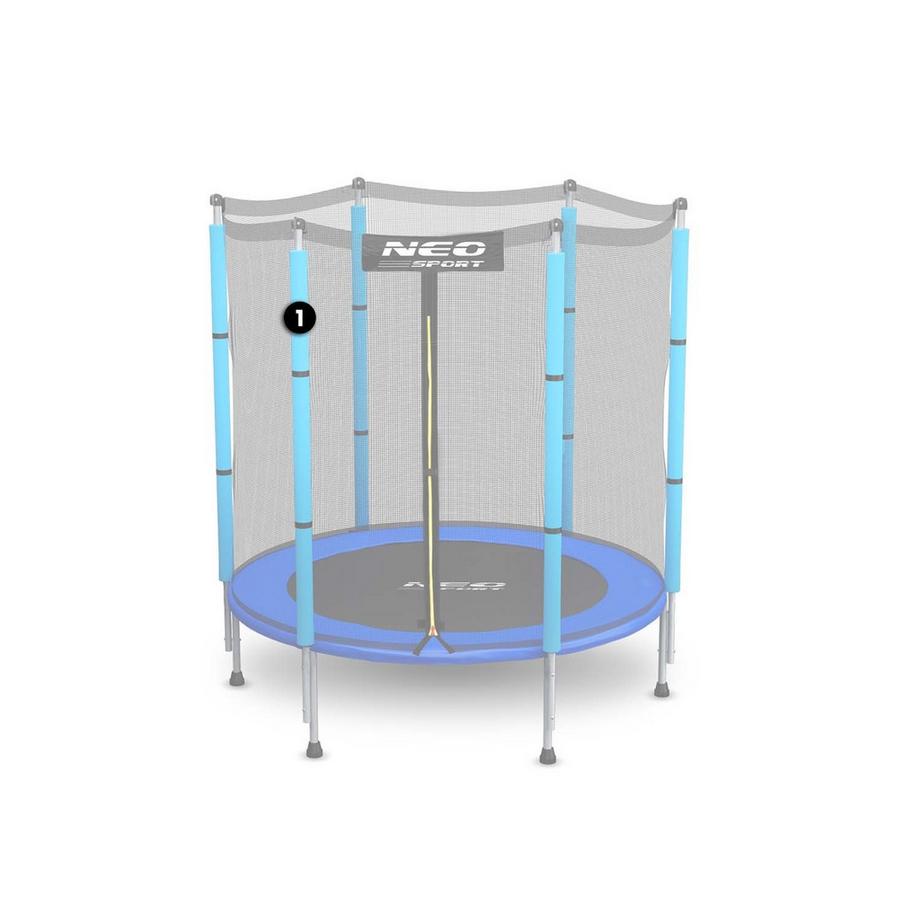 B2X Trampolin-Oberpfosten mit äußerem Schutznetz 4,5 Fuß Blau Neo-Sport  