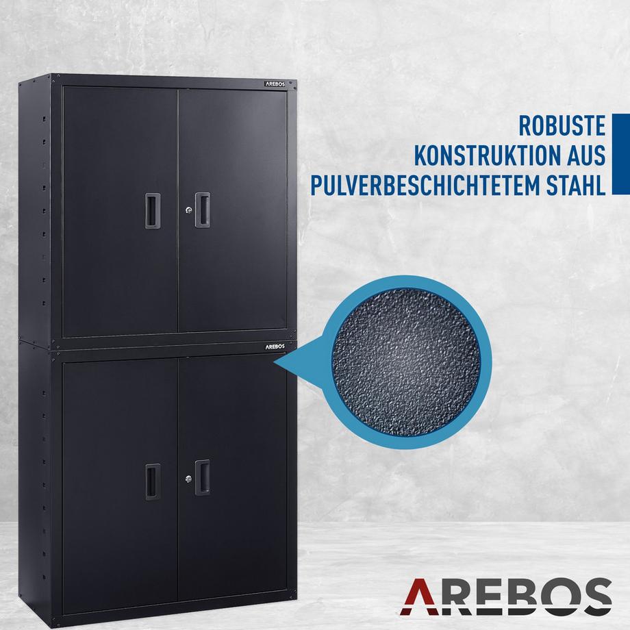 Arebos Armadio per archiviazione  Armadio per ufficio  Armadio in materiale  Armadio in acciaio  