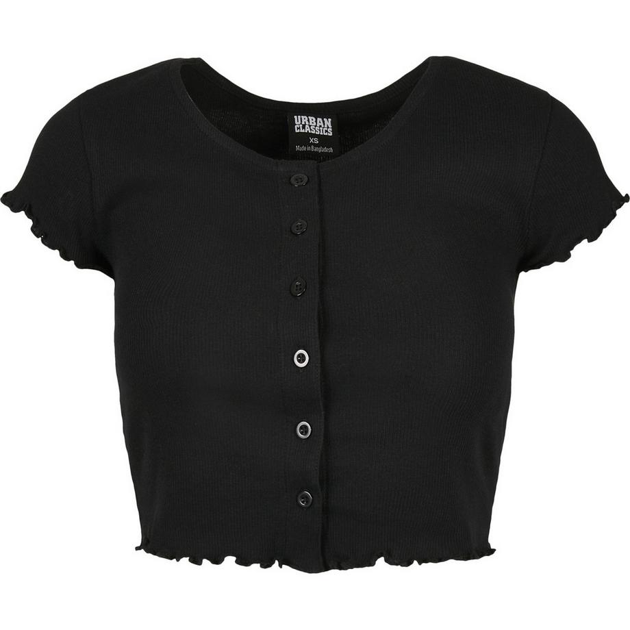 t-hirt urban claic cropped button up rib