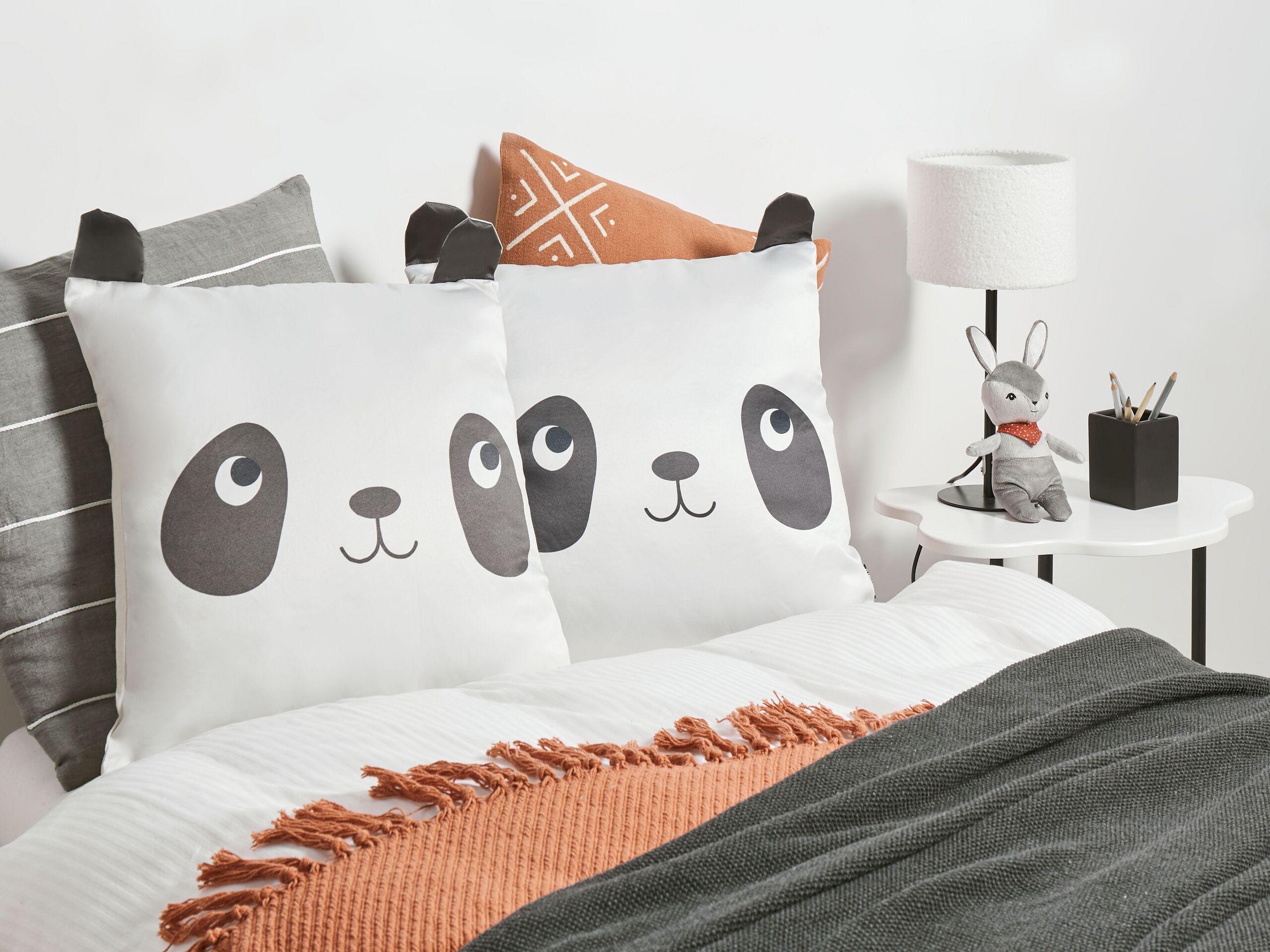 Beliani Lot de 2 coussins en Coton Moderne PANDAPAW  