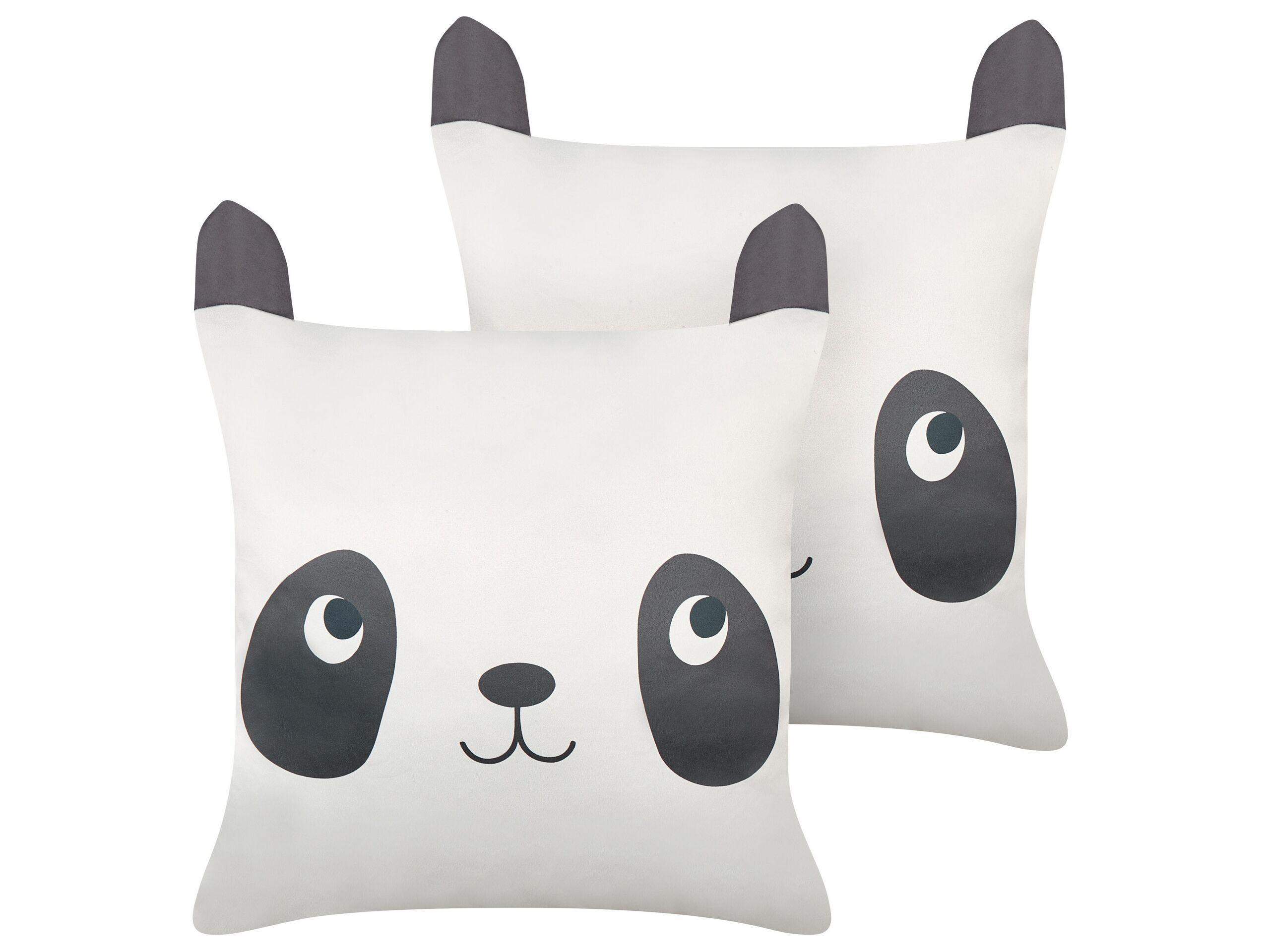 Beliani Lot de 2 coussins en Coton Moderne PANDAPAW  