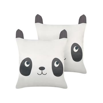 Lot de 2 coussins en Coton Moderne PANDAPAW