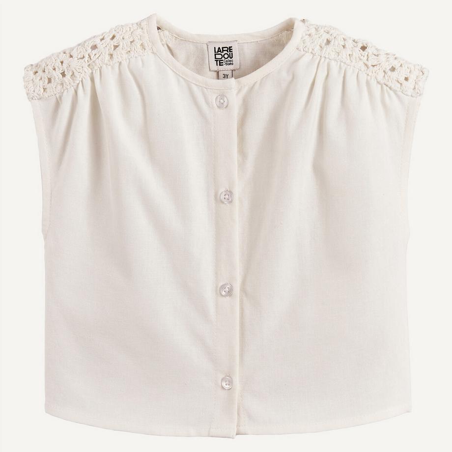 La Redoute Collections  Ärmellose Bluse aus Baumwolle 