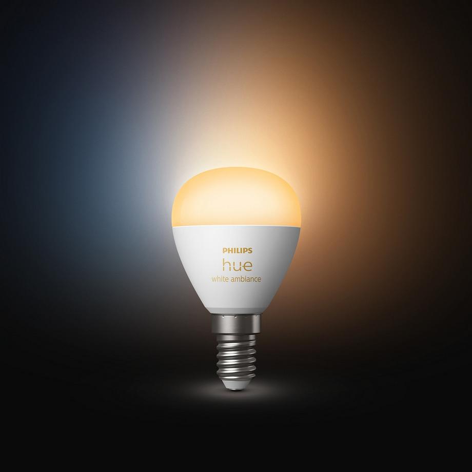 PHILIPS Hue White Ambiance E14 Globo confezione da 1  
