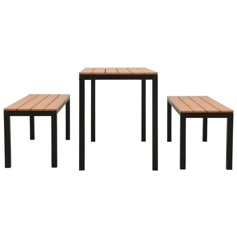 VidaXL set da pranzo da giardino Acciaio  