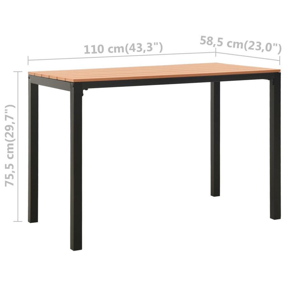 VidaXL set da pranzo da giardino Acciaio  