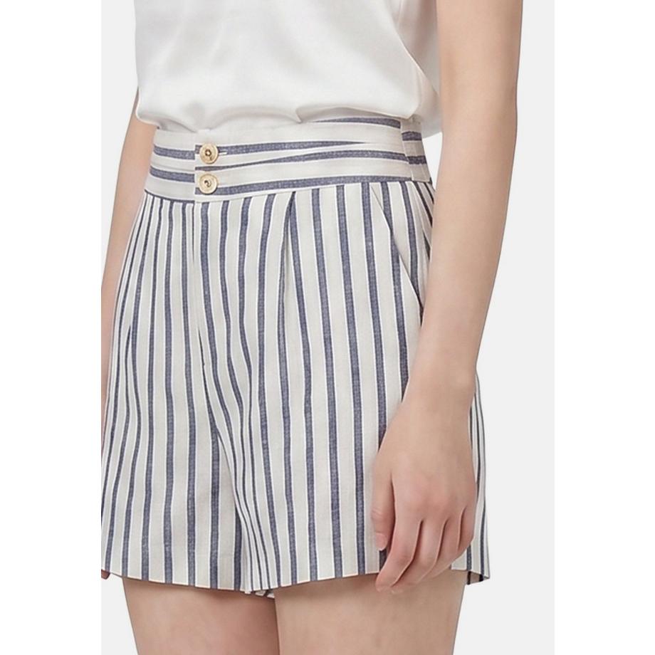 Roberta Rossi Gestreifte Shorts mit Hoher Taille  