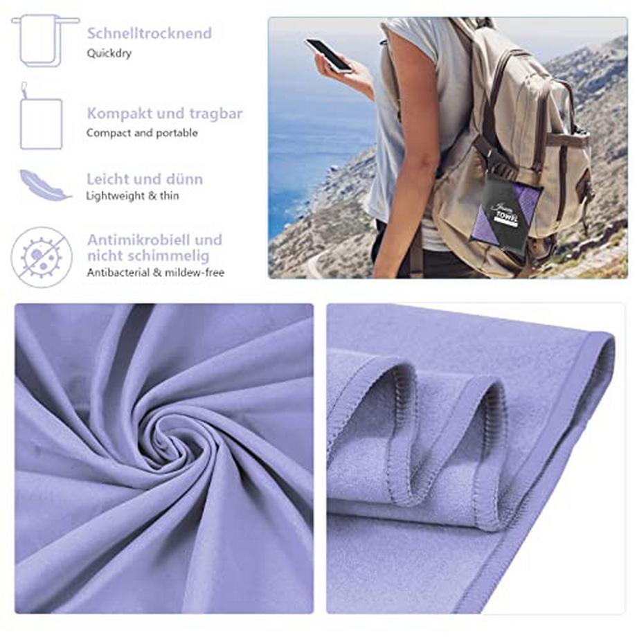 Alopini Ensemble de serviettes en microfibre- serviettes en microfibre pour serviette de sport  