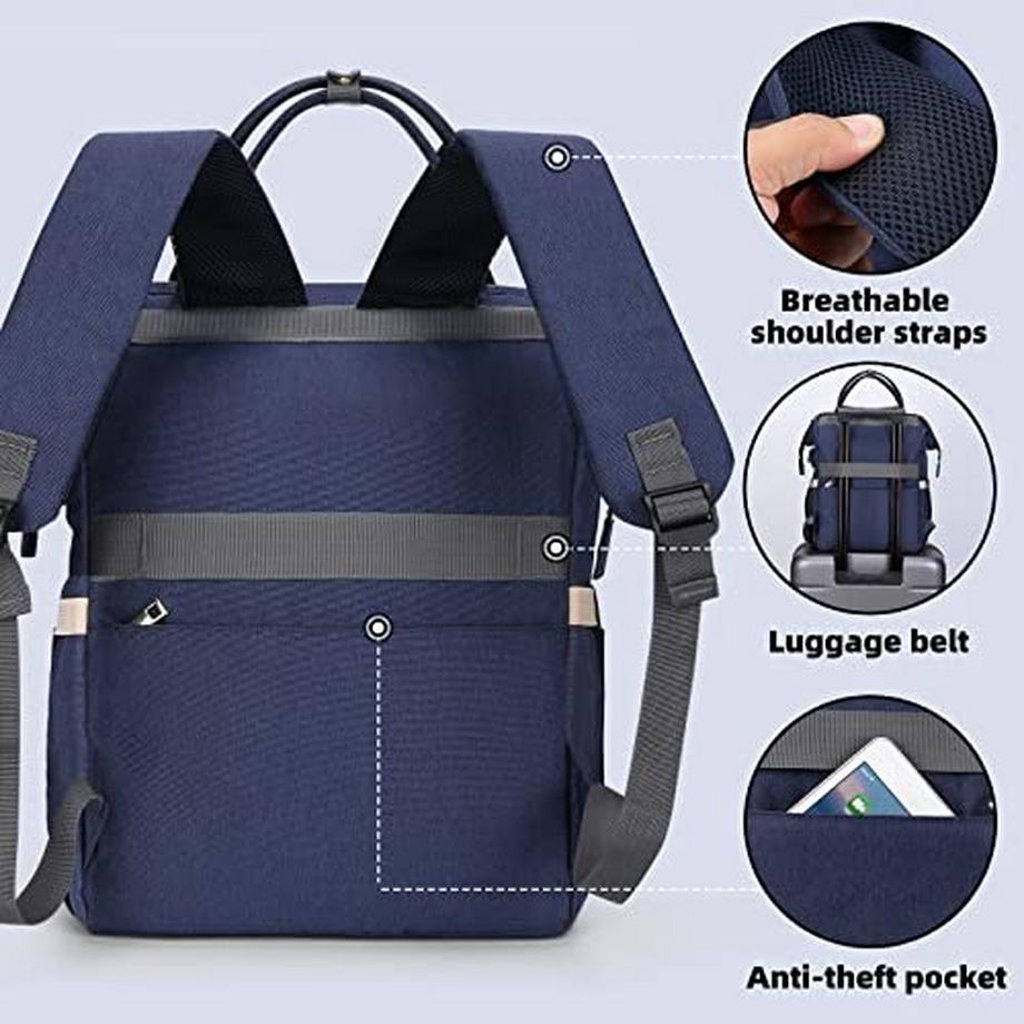 Only-bags.store Petit Sac à Dos Élégant pour Ordinateur Portable 15.6 Pouces Étanche avec USB  