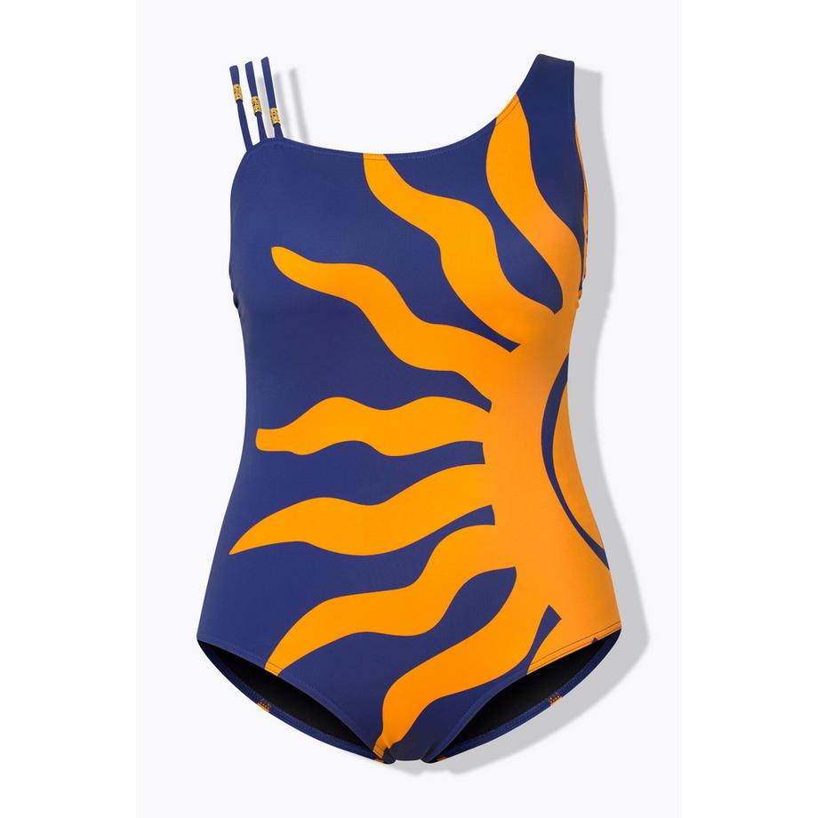 Ulla Popken Maillot de bain Imprimé soleil Bonnets souples Anneaux décoratifs  