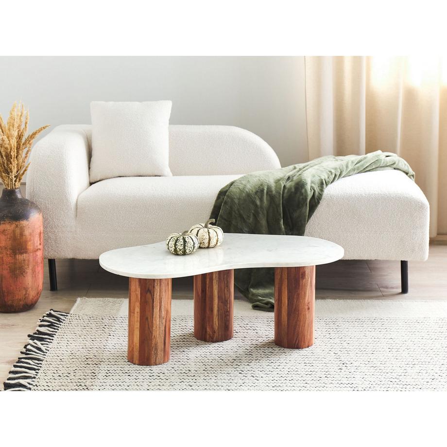 Beliani Table basse en Marbre Scandinave CASABLANCA  