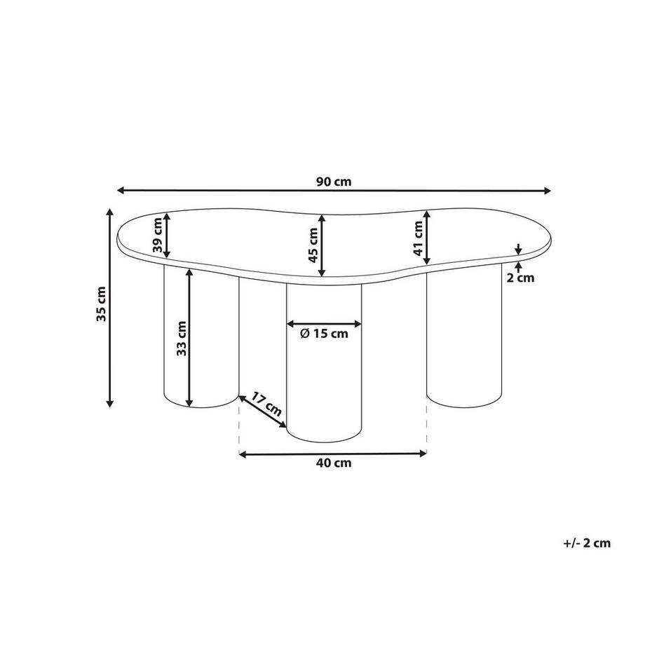 Beliani Table basse en Marbre Scandinave CASABLANCA  