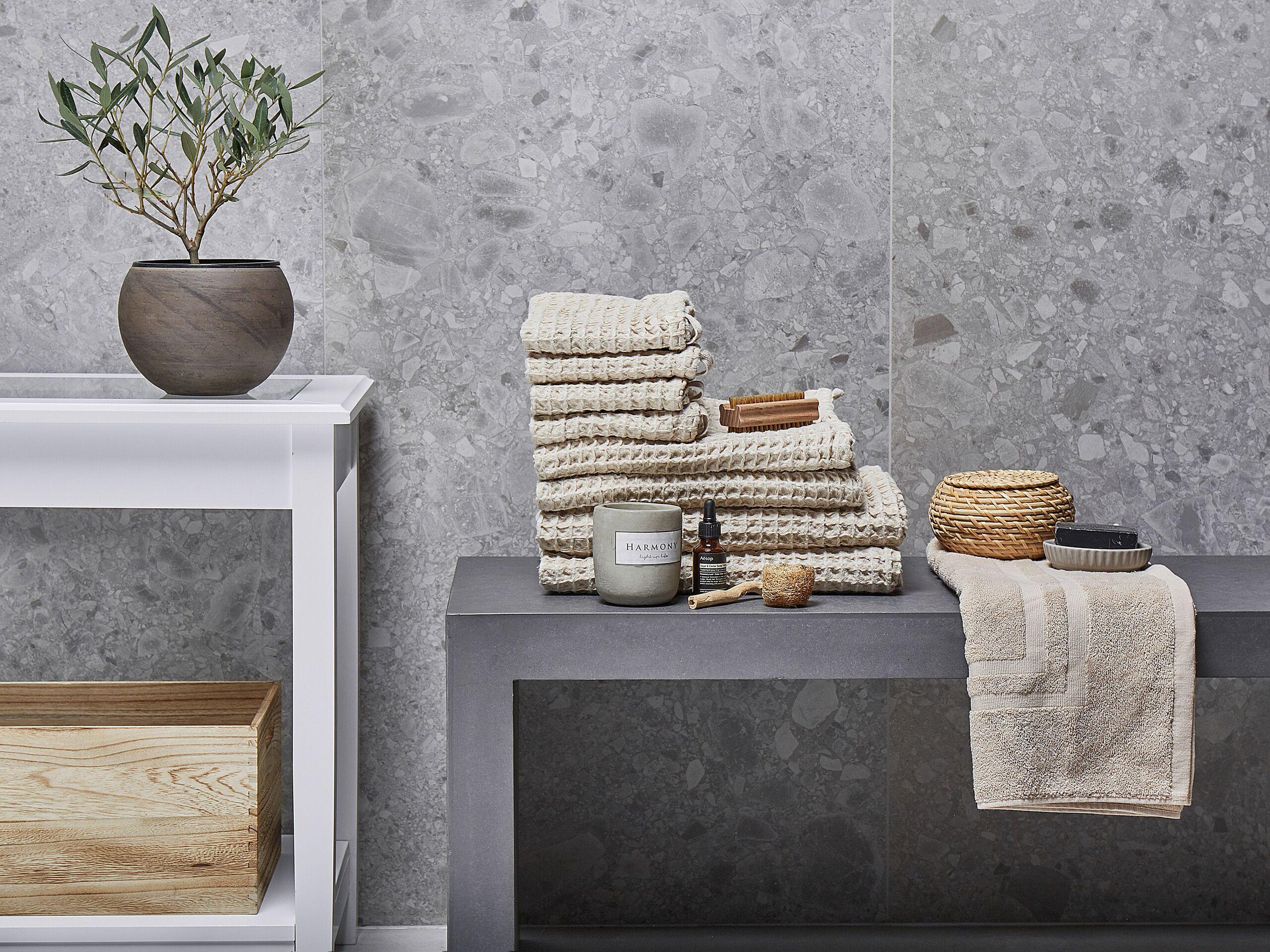 Beliani Lot de 9 serviettes en Coton AREORA  