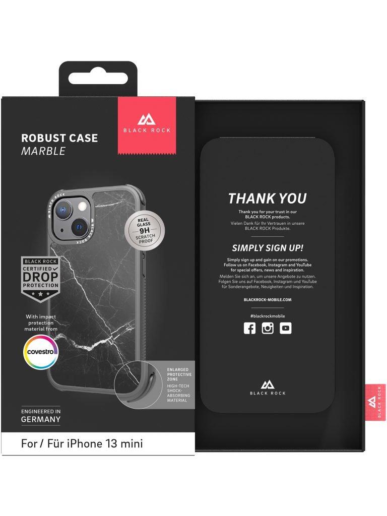 Black Rock  Cover Robust Marble für Apple iPhone 13 mini 