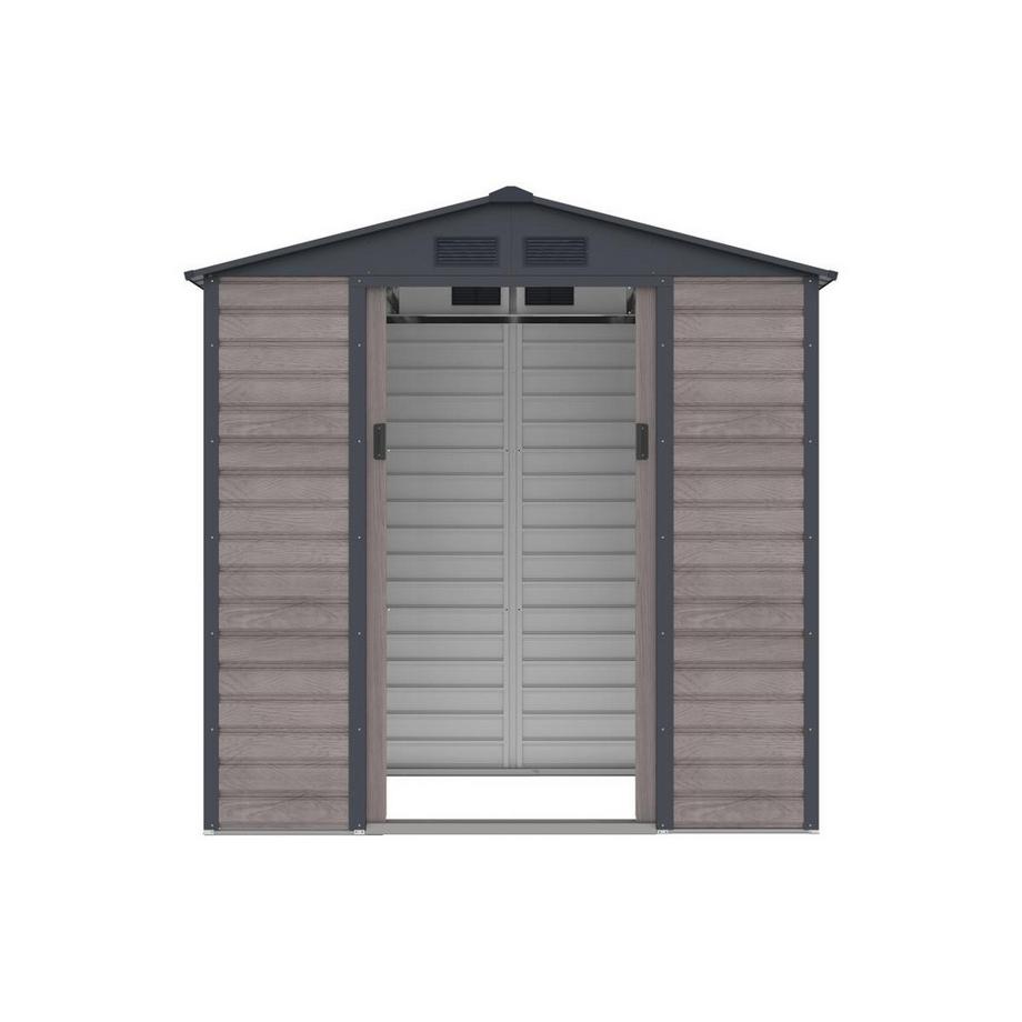 Vente-unique Gartenhaus Gerätehaus - 2,79 m² - Stahl - Holz-Optik - ADELMO  