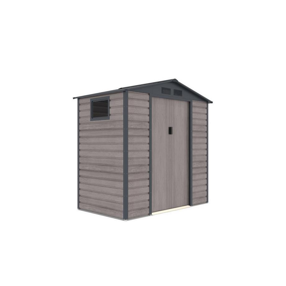Vente-unique Gartenhaus Gerätehaus - 2,79 m² - Stahl - Holz-Optik - ADELMO  