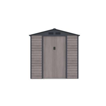 Gartenhaus Gerätehaus - 2,79 m² - Stahl - Holz-Optik - ADELMO