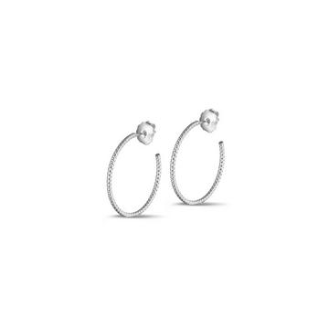 Boucles d'oreilles créoles Palazzo 2136 plaqué rhodium