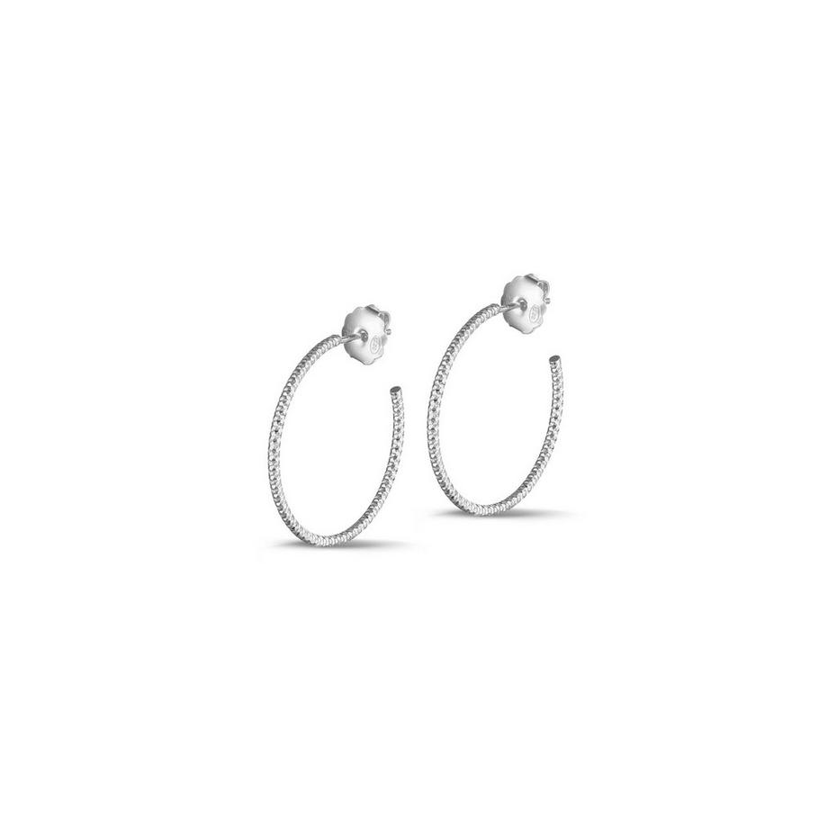Boucles d'oreilles créoles Palazzo 2136 plaqué rhodium