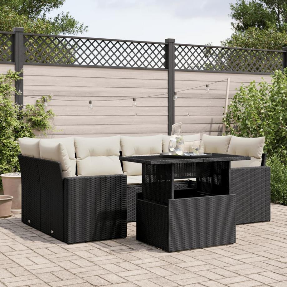 VidaXL set divano da giardino Polirattan  