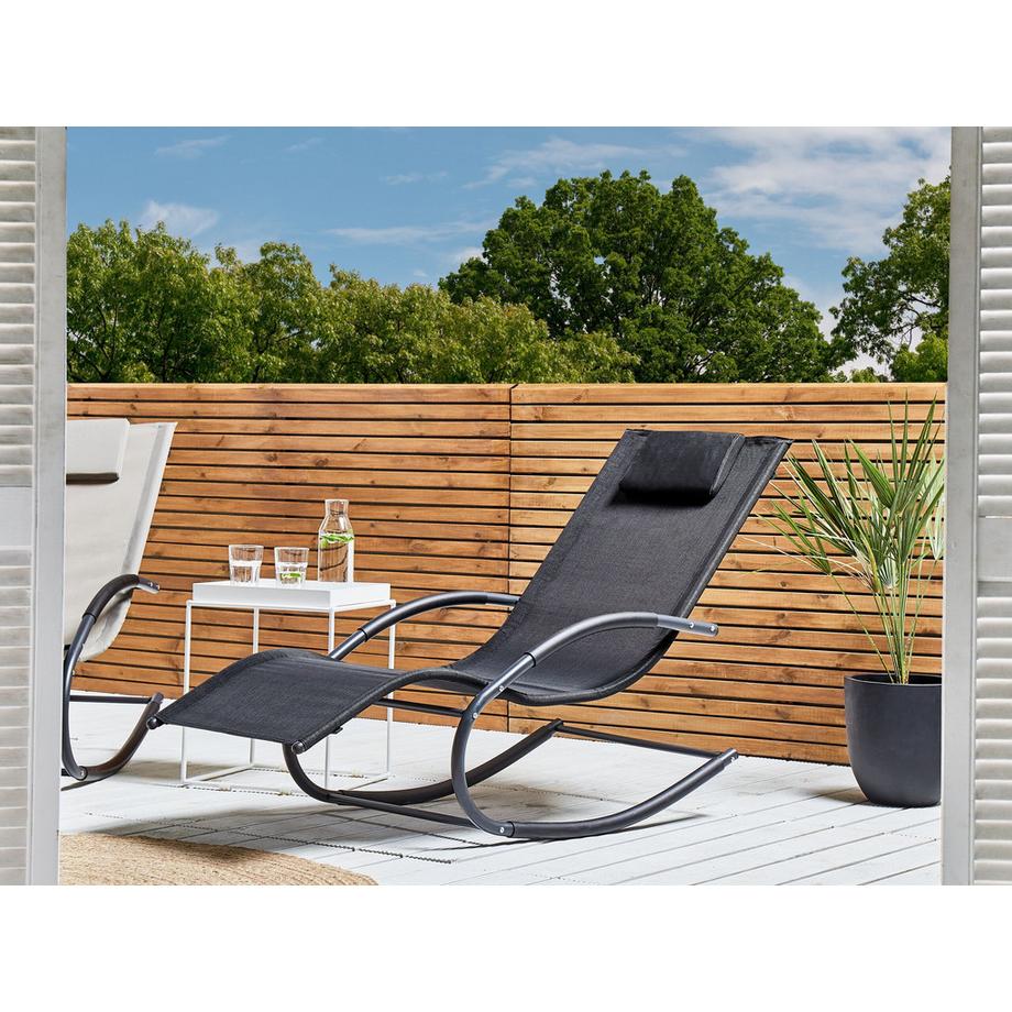 Beliani Transat à bascule en Acier Moderne CARANO II  