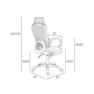 ANGEL CERDA Sedia girevole da ufficio in tessuto nero  