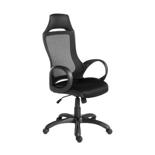 ANGEL CERDA Sedia girevole da ufficio in tessuto nero  