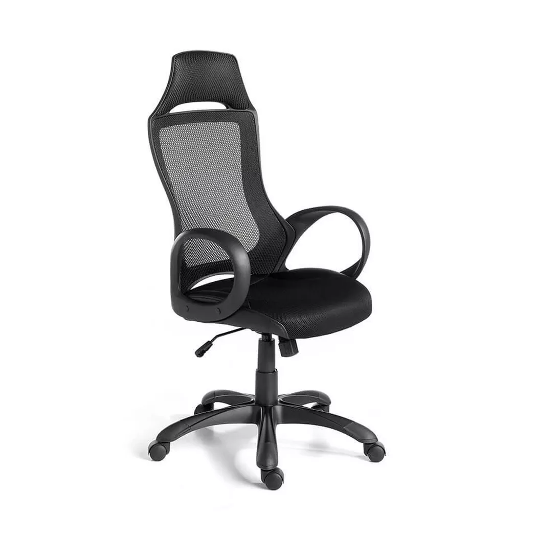 ANGEL CERDA – Schwarzer drehbarer Bürostuhl, One Size, Schwarz