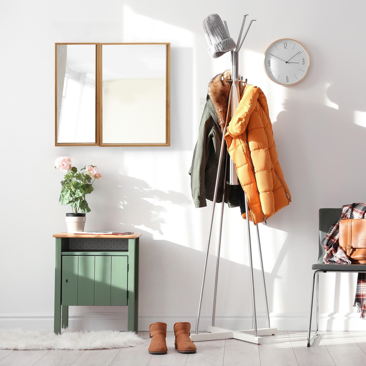 B2X Armoire à miroir pour salle de bain avec 2 portes  