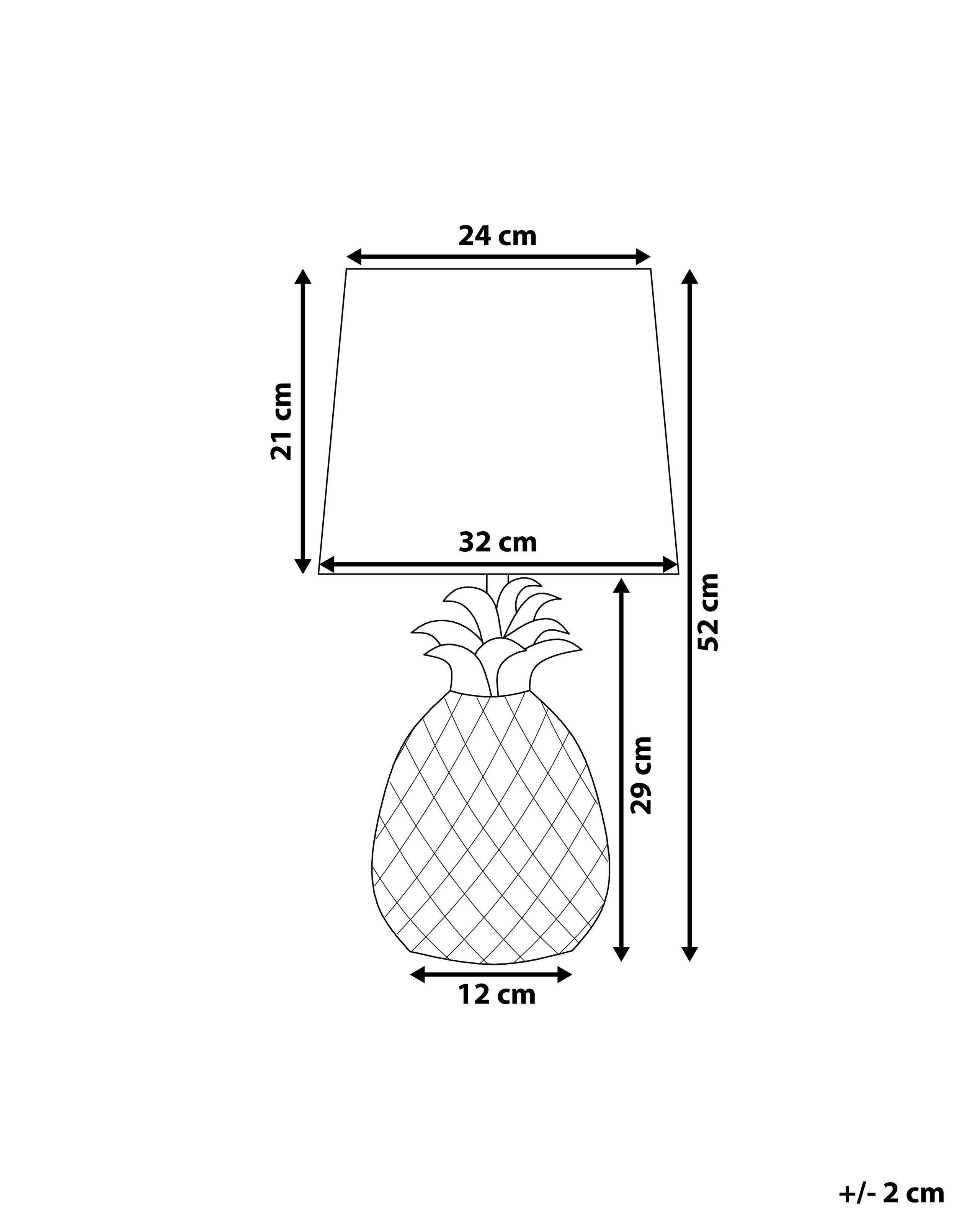 Beliani Lampada da tavolo en Ceramica Moderno PINEAPPLE  