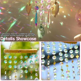 Alopini Pendentif en cristal pour fenêtre, pendentif en cristal pour décoration de fenêtre, pendentif en cristal pour décoration de fenêtre  