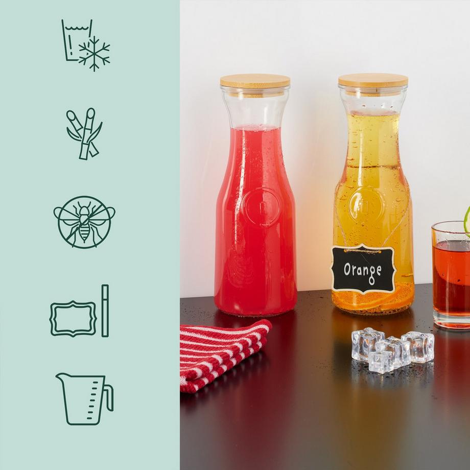 Northio Carafe à eau avec couvercle en kit  