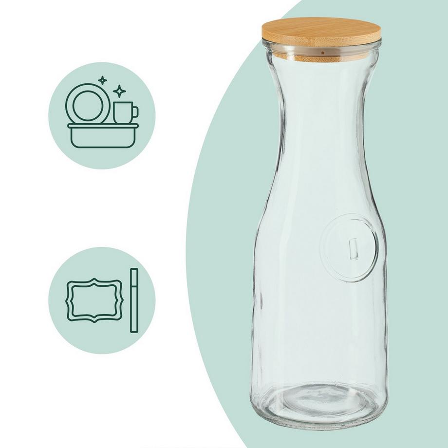 Northio Carafe à eau avec couvercle en kit  