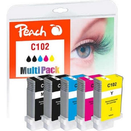 Peach  Tinte Canon PFI-102 Multi 5x130 ml, bk, mbk, c, m, y 