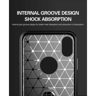 Cadorabo  Housse compatible avec Apple iPhone X / XS - Coque de protection en silicone TPU flexible, aspect inox et fibre de carbone 