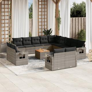 VidaXL set divano da giardino Polirattan  