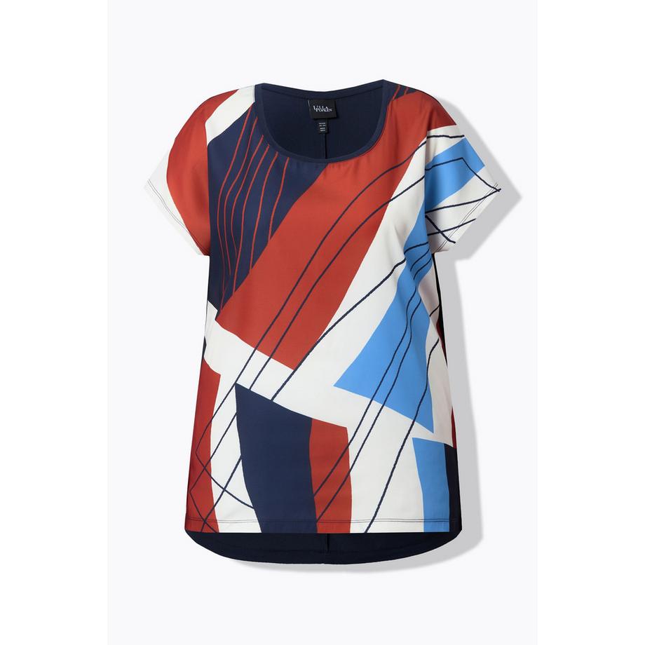 Ulla Popken T-Shirt Oversize Stampa Grafica Girocollo Mezza Manica  