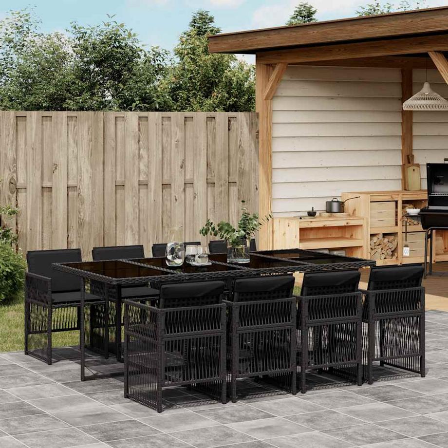 VidaXL Ensemble de salle à manger de jardin rotin synthétique  