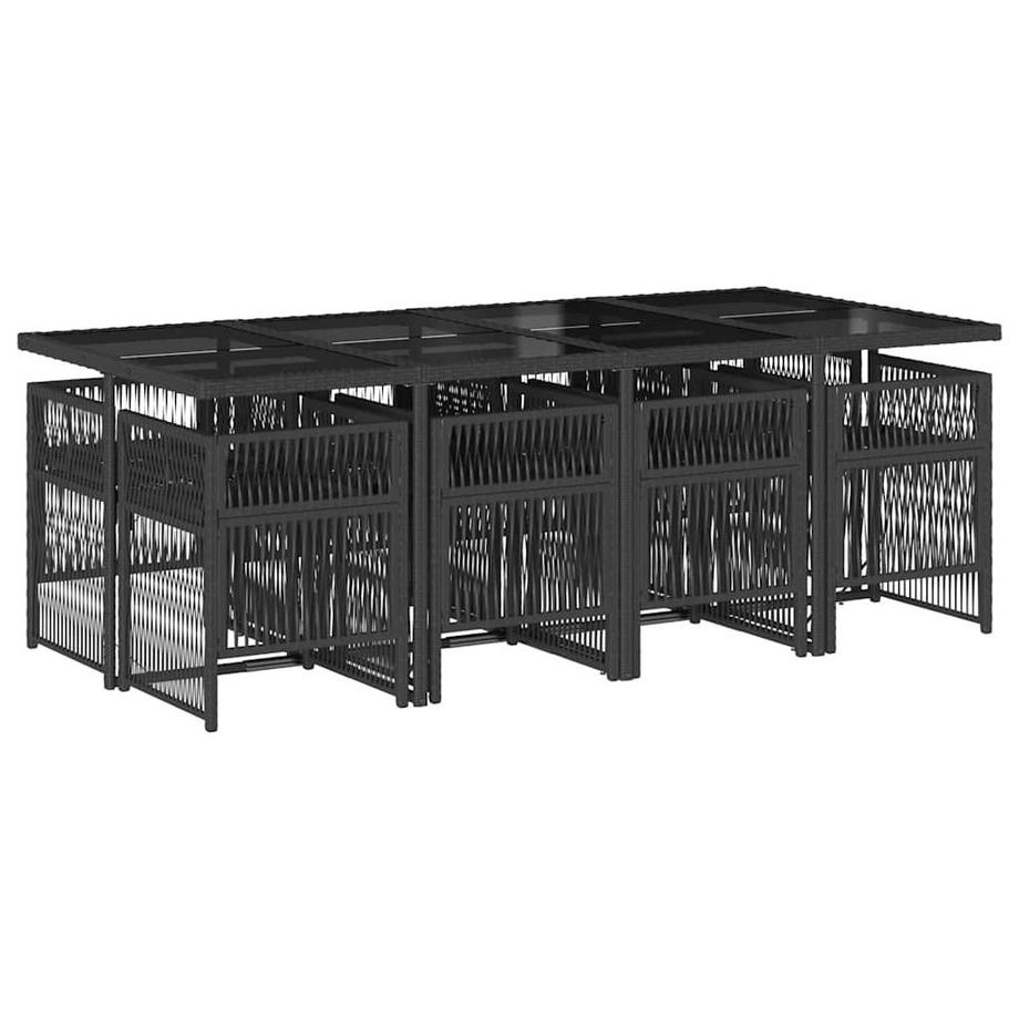 VidaXL Ensemble de salle à manger de jardin rotin synthétique  