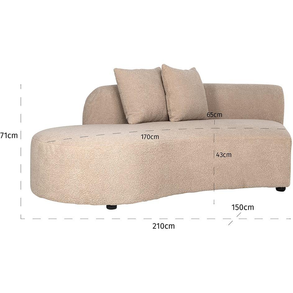 mutoni Divano Element Grayson Ottoman sinistro beige 210  