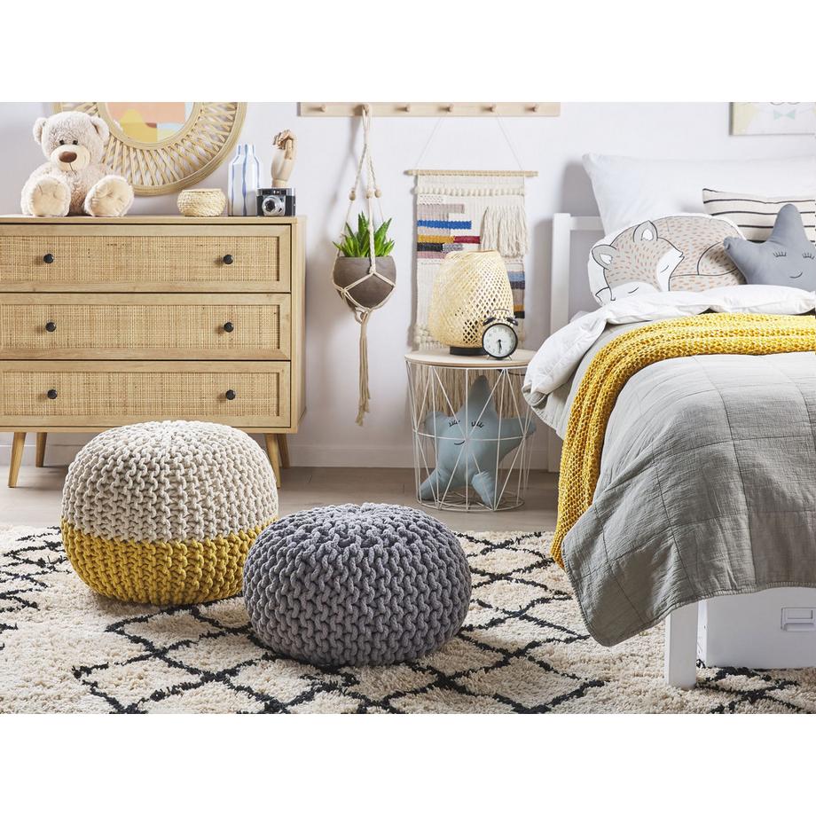 Beliani Pouf en Coton Boho CONRAD  