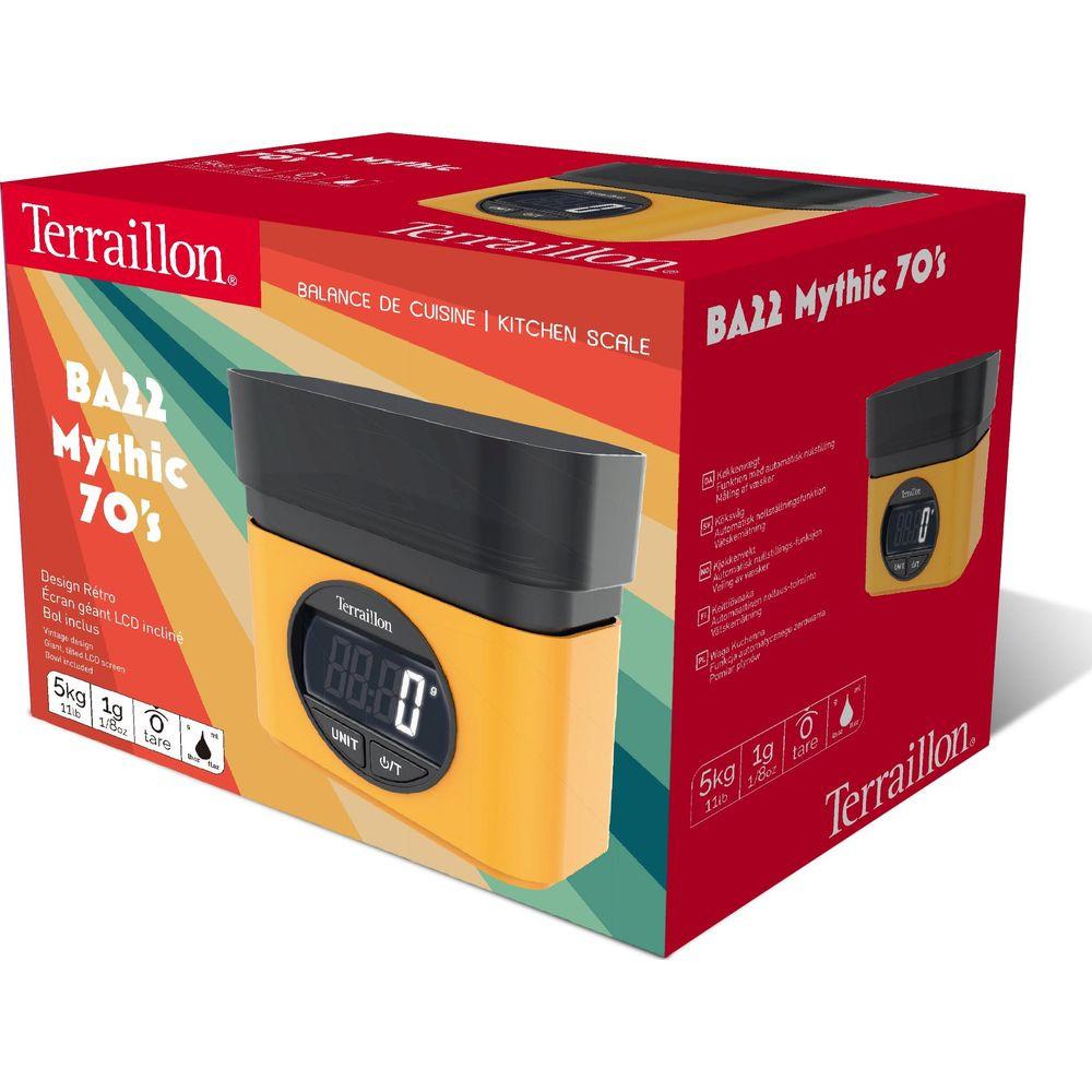 Terraillon Terraillon BA22 Nero, Giallo Superficie piana Bilancia da cucina elettronica  