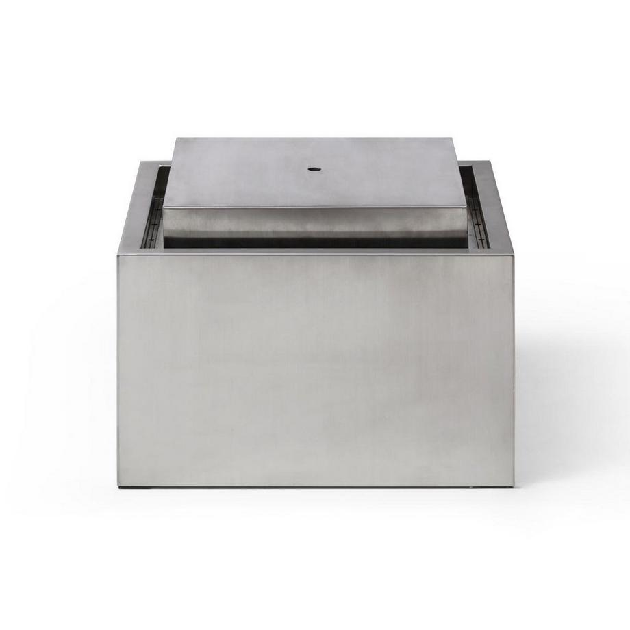 Vente-unique  Außenbrunnen aus Edelstahl - H 34 cm - Silberfarben - TILAPIA 